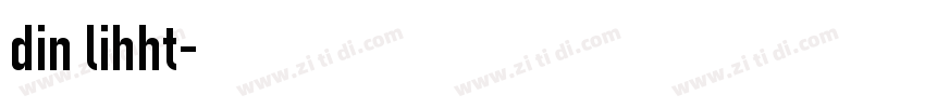 din lihht字体转换